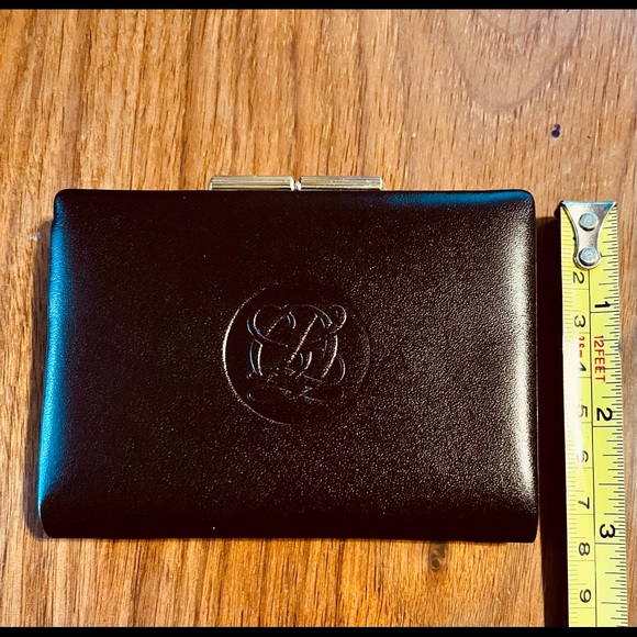 Louis Quatorze 80s vintage luxury leather snap wallet in brown - Picture 4 of 5